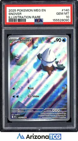 Pokemon 2025 Snover 140/132 Illustration Rare Mega Evolution GEM MINT PSA 10 - Image 1