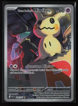 Team Rocket's Mimikyu 238/217 Illustration Rare Ascended Heroes Pokemon Holo - Image 1