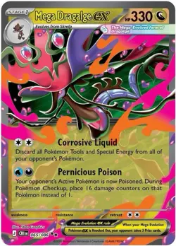 Mega Dragalge ex - Pokemon Chaos Rising 065/086 - Image 1