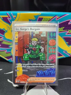 Lt. Surge's Bargain 185/132 Pokemon Mega Evolution Special Illustration Rare NM - Image 1