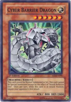Yugioh! Cyber Barrier Dragon - SOI-EN006 - Super Rare - 1st Edition Near Mint, E - Image 1
