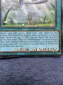 YuGiOh! Wishes For Eyes Of Blue SDSW - Error Misprint Wrong Name NFC MP - Image 3