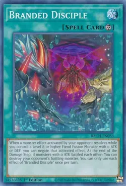 1x Branded Disciple - 1st Edition NM Eng YuGiOh - Battle of Chaos - Image 1