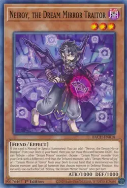 1x Neiroy, the Dream Mirror Traitor - 1st Editio NM Eng YuGiOh - Battle of Chaos - Image 1