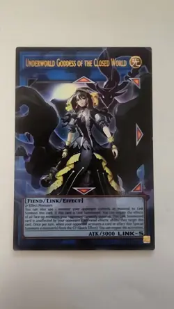 YUGIOH BLGG-EN144 Underworld Goddess of the Closed World Extended Art Ultra Rare - Image 1