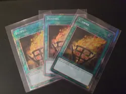 3x Bonfire RA03-EN073 Platinum Secret Rare Playset YUGIOH NM - Image 1