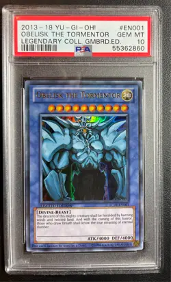 Yu-Gi-Oh! Obelisk The Tormentor LC01-EN001 Legendary Collection PSA 10 GEM MINT - Image 1