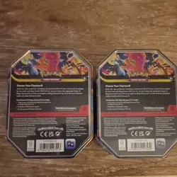 Pokemon TCG Mega Charizard X & Y Tins. BOTH TINS. Brand New & Sealed mint - Image 2