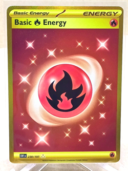 Fire Energy Hyper Rare Gold Card 230/197 - SV03: Obsidian Flames Pokemon TCG - Image 1