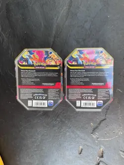 Pokemon TCG Mega Charizard X & Y Tins. BOTH TINS. Brand New & Sealed in hand - Image 3