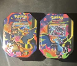 Pokemon TCG Mega Charizard X & Y Ex Tins - Both Artworks - BRAND NEW - SEALED - Image 1