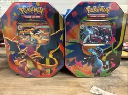 2x Pokemon TCG Mega Charizard X & Y Ex Tins - Both Artworks - BRAND NEW - SEALED - Image 1
