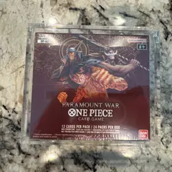 ONE PIECE ENGLISH PARAMOUNT WAR OP-02 PRE-ERRATA RED BOTTOM BOOSTER BOX (SEALED) - Image 1
