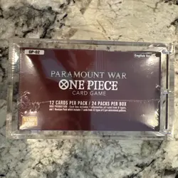 ONE PIECE ENGLISH PARAMOUNT WAR OP-02 PRE-ERRATA RED BOTTOM BOOSTER BOX (SEALED) - Image 3