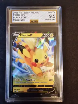 Pikachu V Swsh285 Swsh: Sword & Shield Promo Cards Holo AGS9.5 - Image 1
