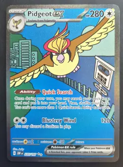 Pokemon Card - Pidgeot - Special Illustration - Obsidian Flames - 225/197 - NM - Image 1