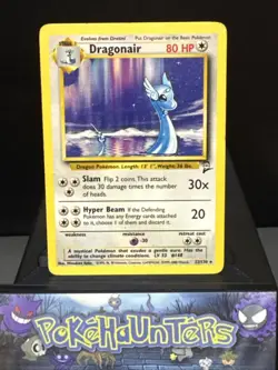 Pokemon Card Dragonair 22/130 Bast Set 2 Non Holo Rare WOTC Played 2 - Image 1