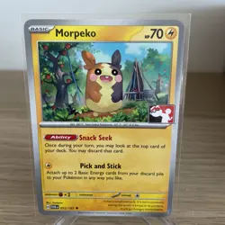 Morpeko 072/167 Pokemon Prize Pack Series 6 Promo Pokemon Card Play! Stamp - Image 1