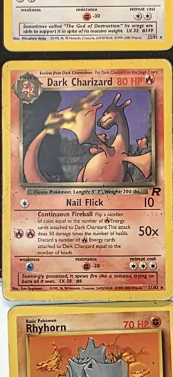 Pokemon Dark Charizard 21/82 Team Rocket Non-Holo Rare Card WOTC TCG MP - Image 3