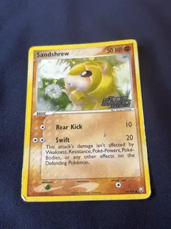 Sandshrew 74/109 Team Rocket Returns Reverse Holo Pokemon card played - Image 1