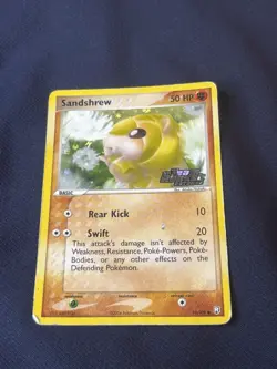 Sandshrew 74/109 Team Rocket Returns Reverse Holo Pokemon card played - Image 5