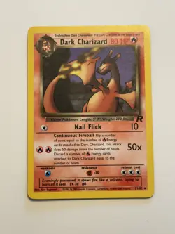 Pokemon TCG Dark Charizard 21/82 Team Rocket Non Holo Rare 2000 VTG WOTC NM-/LP - Image 1