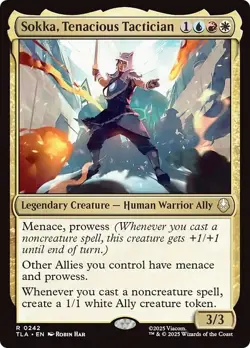 SOKKA, TENACIOUS TACTICIAN x1 mtg NM-M The Last Airbender 1 Rare - Image 1