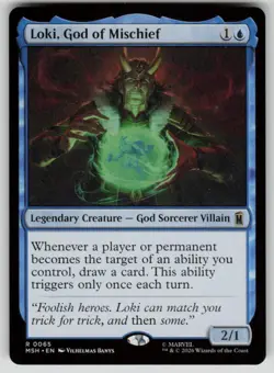 Loki, God of Mischief Rare Marvel Super Heroes 65 MTG Near Mint 2026 - Image 1