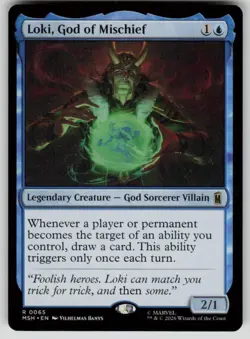 Loki, God of Mischief Rare Marvel Super Heroes 65 MTG Near Mint 2026 - Image 1