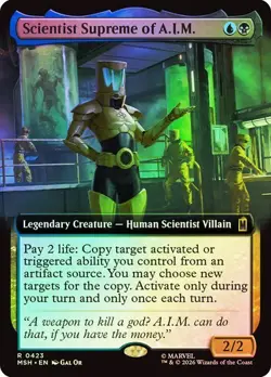 NM Extended Art Foil Scientist Supreme of A.I.M. , MTG, Super Heroes, Magic, 423 - Image 1