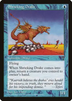 MTG Shrieking Drake ** Visions ** English (HP) - Image 1