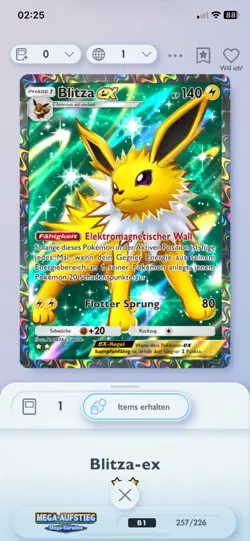 Pokemon TCG Pocket - Blitza EX Full Art [Digital Trade] - Image 1