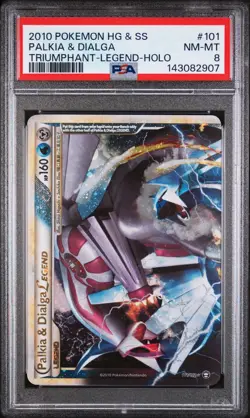 2010 Pokemon Palkia & Dialga Legend 101 Triumphant PSA 8 NM-Mint - Image 1
