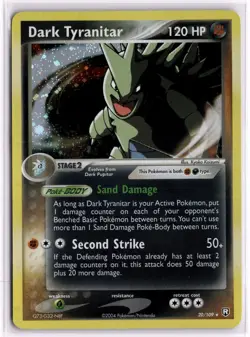 Dark Tyranitar EX Team Rocket Returns 20/109 Holo Exclusives Pokemon Holo LP - Image 1