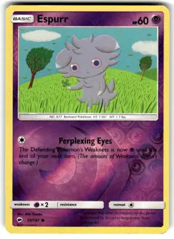 Espurr Reverse Holo Common Burning Shadows 59/147 Lightly Played - Image 1