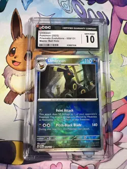 CGC 10 Umbreon (Master Ball Pattern) 059/131 Prismatic Evolutions Holo Pokemon - Image 1