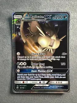 Alolan Raticate GX 85/168 Holo GX Rare Celestial Storm Pokemon Holo - Image 1