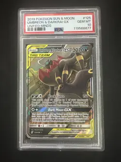Pokemon 2019 Umbreon & Darkrai GX 125/236 Tag Team Unified Minds GEM MINT PSA 10 - Image 3