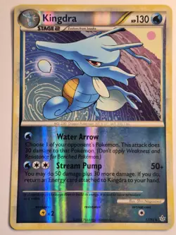 Kingdra 17/95 Rare HGSS Unleashed Pokemon Reverse Holo Lightly Played - Image 1