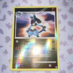 Pokemon TCG Lucario Diamond & Pearl Reverse Holo Rare 90 HP 6/130 English 2007 - Image 1