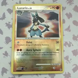 Pokemon TCG Lucario Diamond & Pearl Reverse Holo Rare 90 HP 6/130 English 2007 - Image 2
