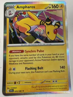 Pokemon Ampharos CRI 29/86 Normal Holo Near Mint English - Image 1