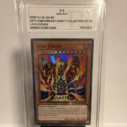 Konami Yu-Gi-Oh! Lava Golem EN001 Super Rare EN 2023 Pi 9.5 GemMint Slab wie PSA - Image 1
