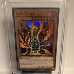 Konami Yu-Gi-Oh! Lava Golem EN001 Super Rare EN 2023 Pi 9.5 GemMint Slab wie PSA - Image 2