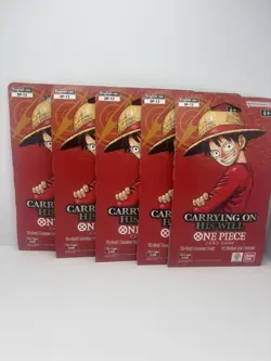 One Piece TCG OP-13 Carrying On His Will Sleeved Booster Pack Lot of 5 English - Image 3