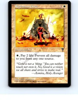 Righteous Aura White Common Visions MTG NP Near Mint or Better - Image 1