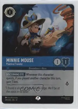 2026 Disney Lorcana - Wilds Unknown 12 Foil Minnie Mouse Practical Traveler #219 - Image 1