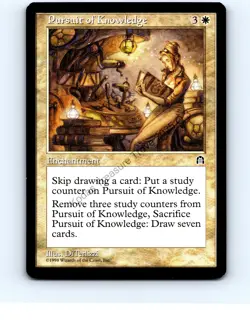 Pursuit of Knowledge White Rare Stronghold MTG NP Near Mint or Better - Image 1