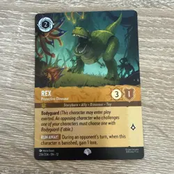 Disney Lorcana Wilds Unknown Rex - Protective Dinosaur 206/204 Epic Foil - Image 1