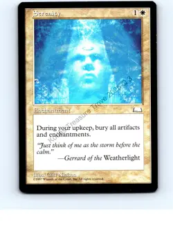 Serenity White Rare Weatherlight MTG NP Near Mint or Better - Image 1